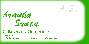 aranka santa business card